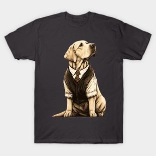 Regal Retriever: A Labrador in Formal Clothing T-Shirt